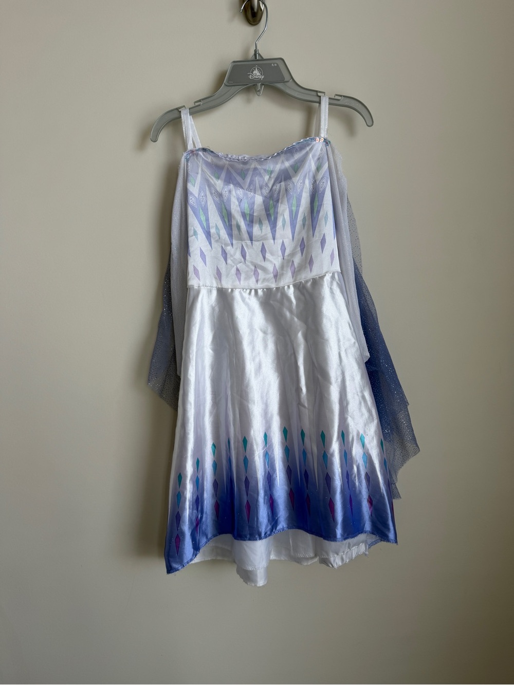 Disney White Sleeveless Dress Top with Blue and Purple Accents